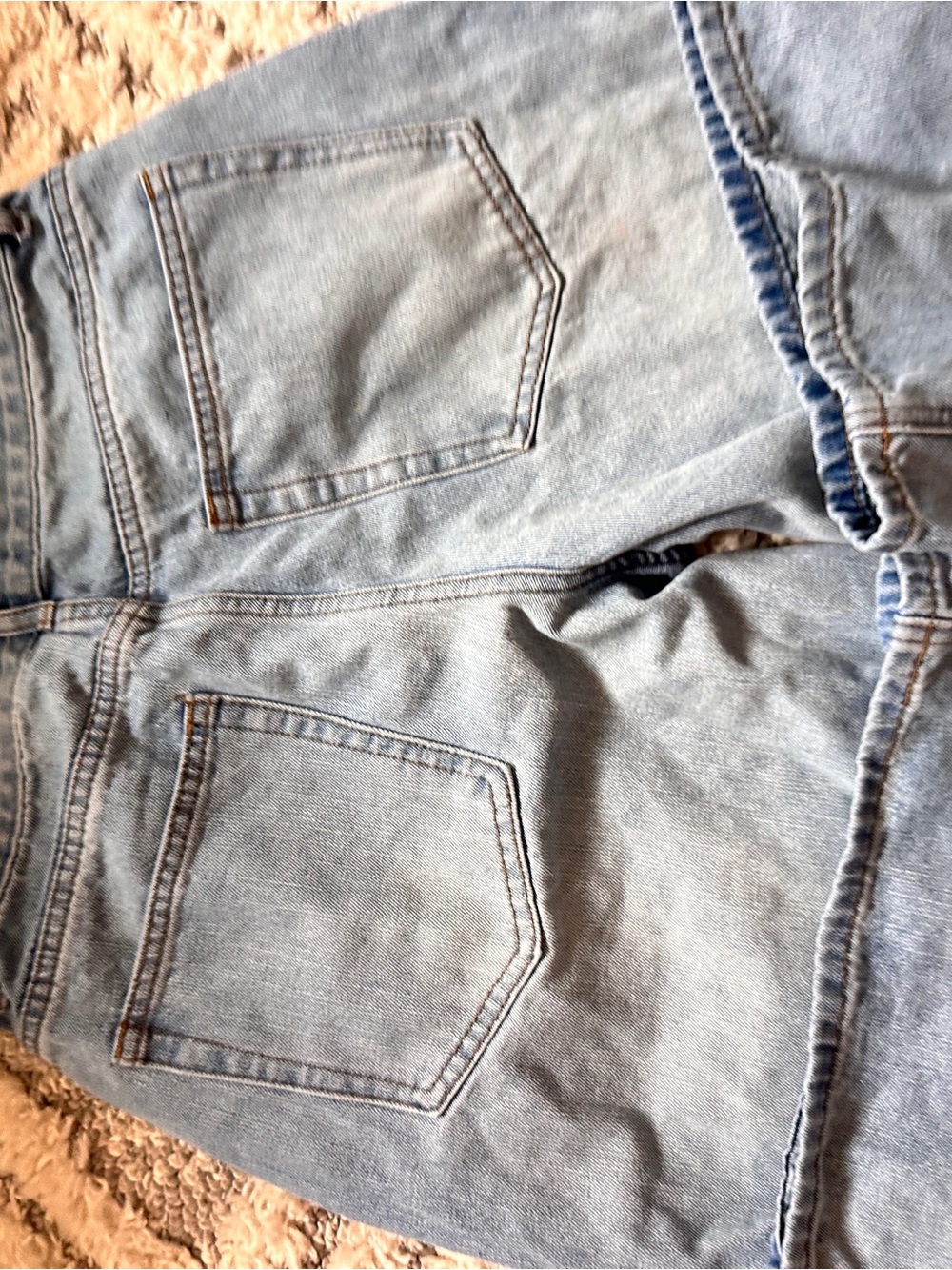 Y2K 🎱 Edikted 🛹 Skater Girl Light Blue Wide Leg low Rise Bag Jeans Small - Picture 9 of 11